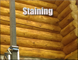 Minnie, Kentucky Log Home Staining
